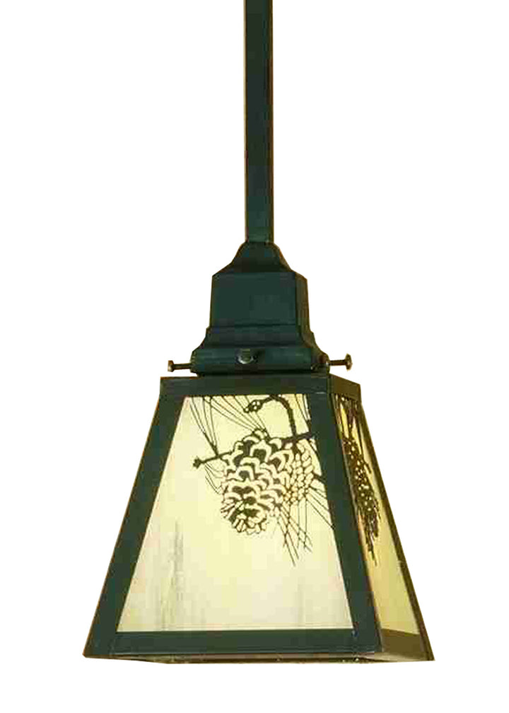 Meyda Tiffany Winter Pine 67879 Pendant Light - Craftsman Brown