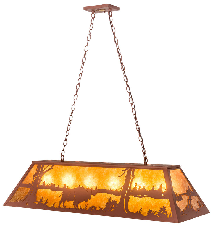 Meyda Tiffany Buffalo At Lake 68092 Pendant Light - Rust