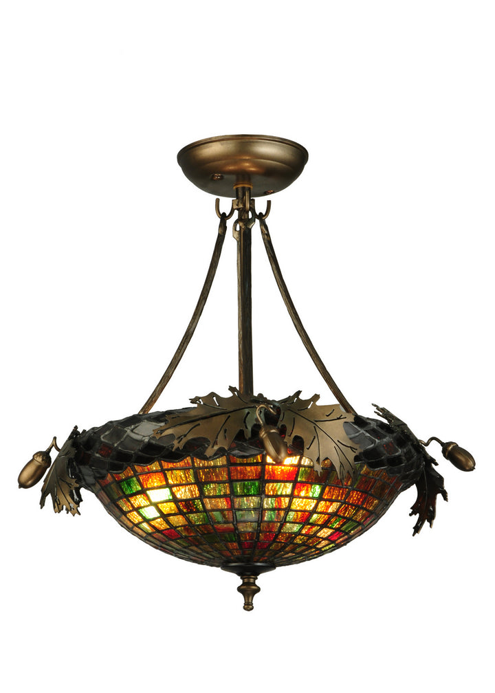 Meyda Tiffany Greenbriar Oak 68649 Pendant Light - Antique Copper