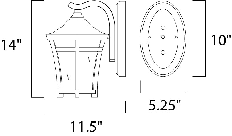 Maxim Lighting 65164GFCO  Balboa Vx Led E26 Outdoor Copper Oxide