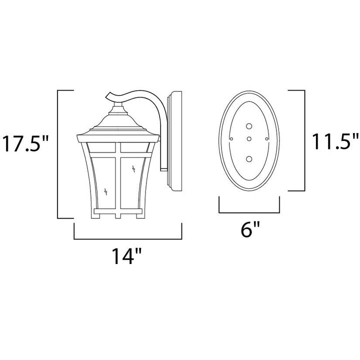 Maxim Lighting 65165GFCO  Balboa Vx Led E26 Outdoor Copper Oxide