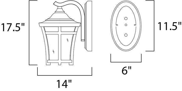 Maxim Lighting 65165GFCO  Balboa Vx Led E26 Outdoor Copper Oxide