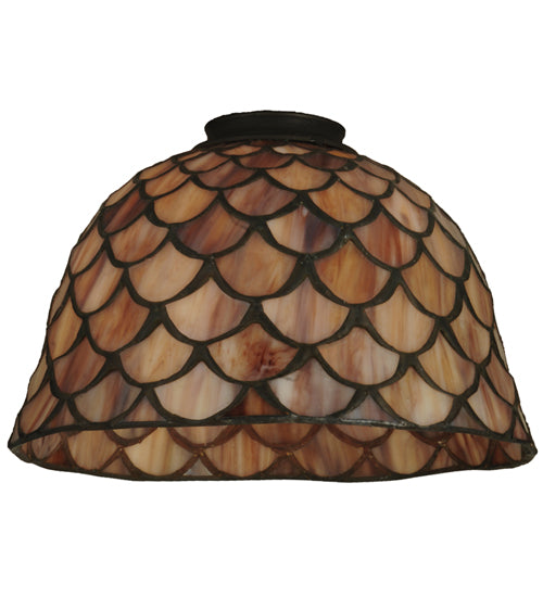 Meyda Tiffany Lighting 65168 Tiffany Fishscale Shade Lamp Shade Multicolored