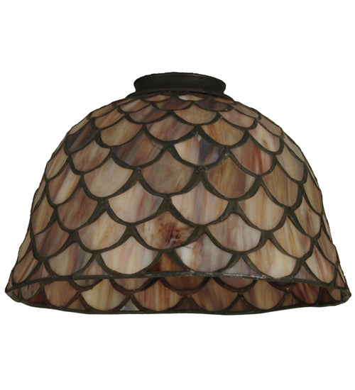 Meyda Tiffany Lighting 65168 Tiffany Fishscale Shade Lamp Shade Multicolored