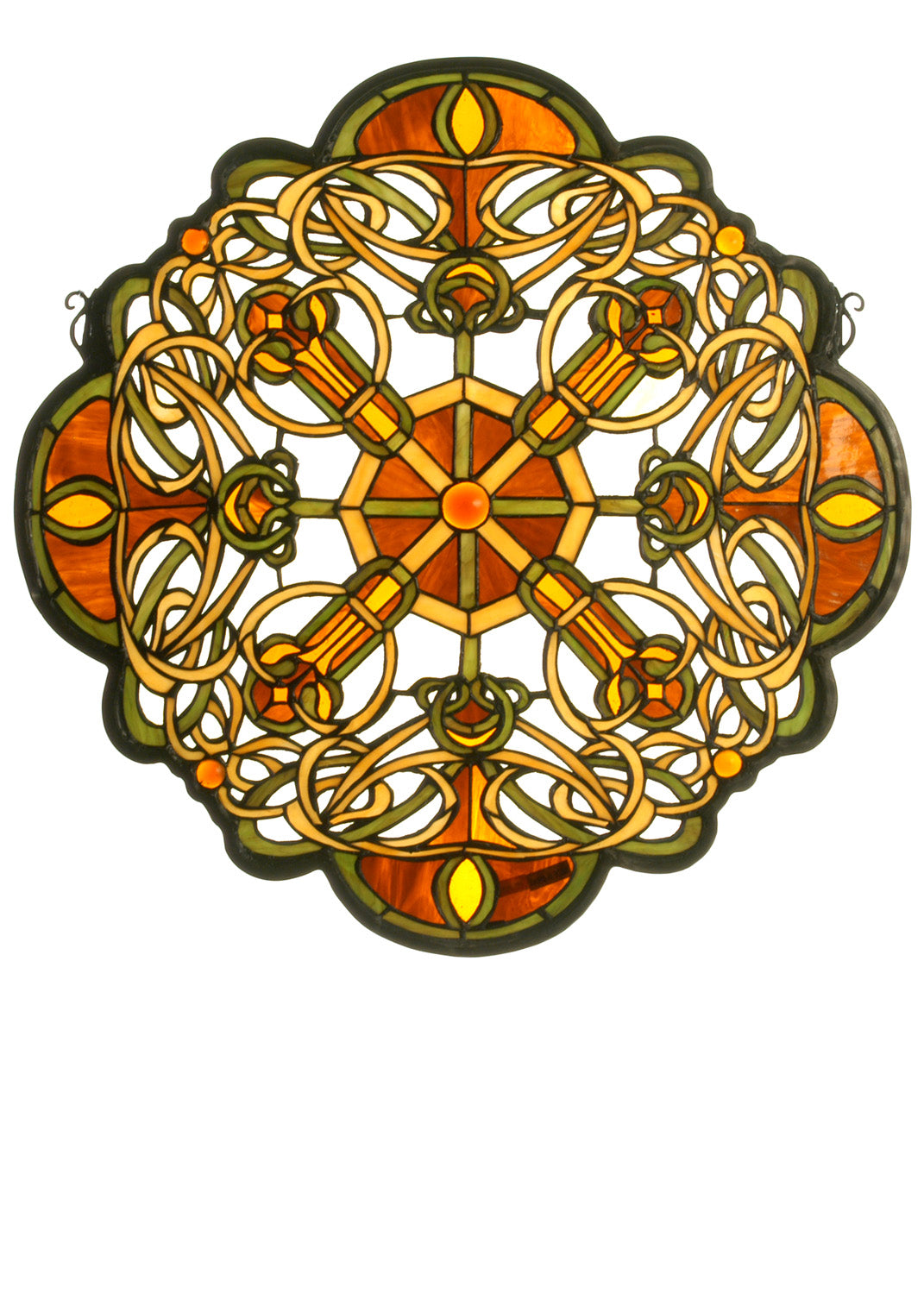 Meyda Tiffany Lighting 71235 Galway Medallion Window Mirror Multicolored