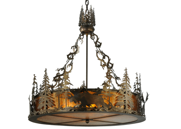 Meyda Tiffany Moose At Dusk 72648 Pendant Light - Antique Copper