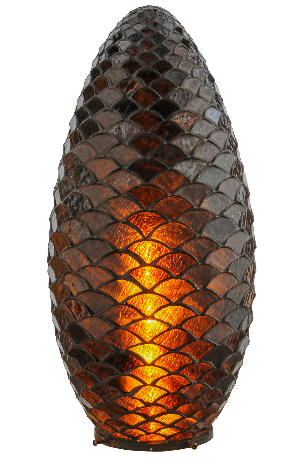 Meyda Tiffany Lighting 76491 Tiffany Pinecone Shade Lamp Shade Bronze / Dark