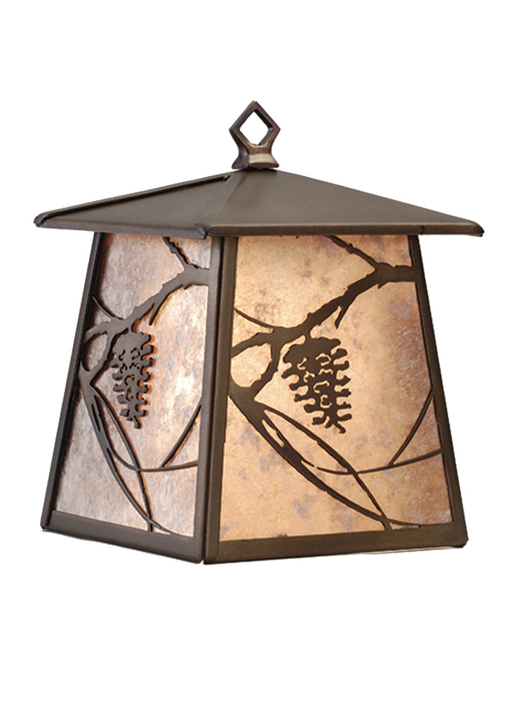 Meyda Tiffany Lighting 82147 Whispering Pines One Light Wall Sconce Outdoor Copper/Antique/Verde