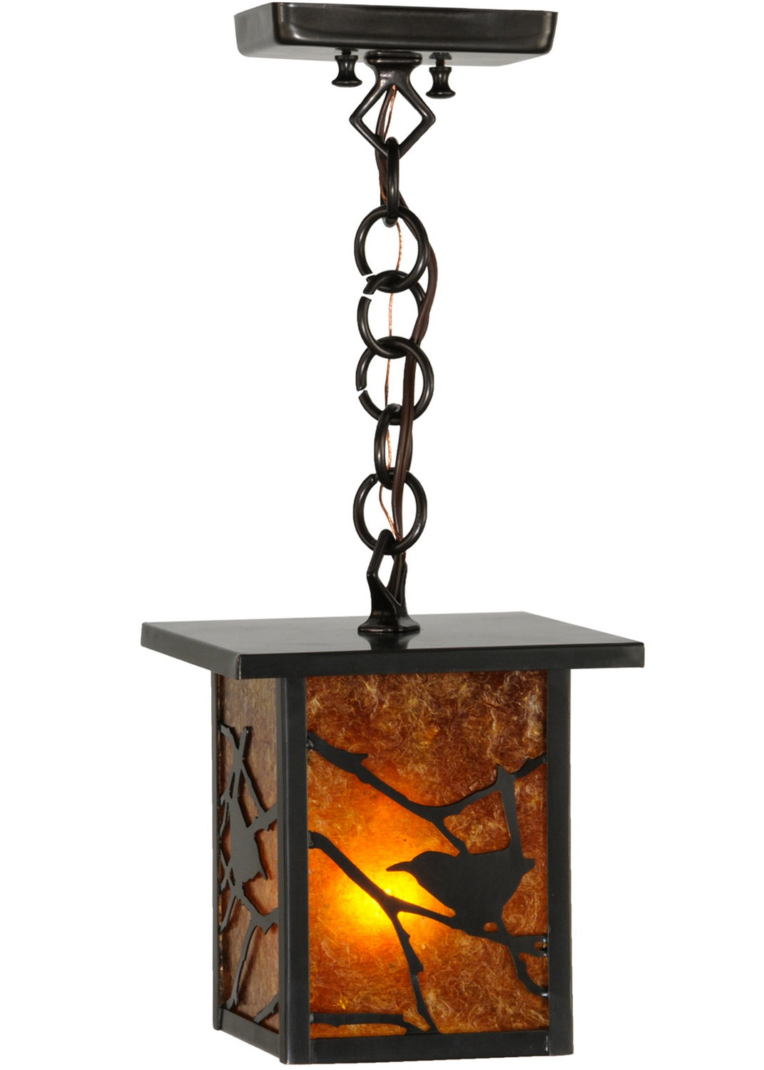 Meyda Tiffany Lighting 83422 Hyde Park One Light Mini Pendant Outdoor Bronze / Dark