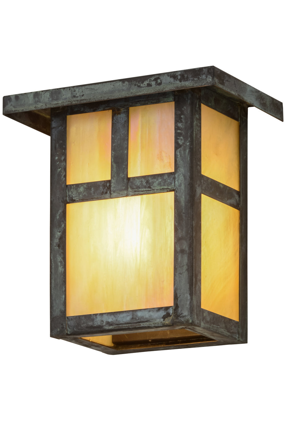 Meyda Tiffany Lighting 89636 Hyde Park One Light Wall Sconce Outdoor Verde