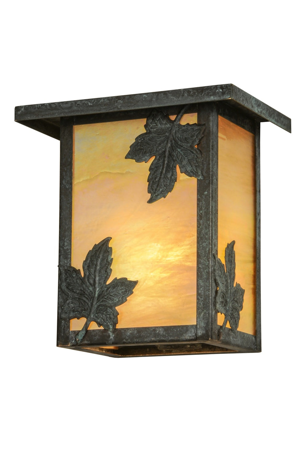 Meyda Tiffany Lighting 89640 Hyde Park One Light Wall Sconce Outdoor Verde