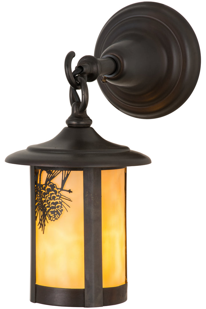 Meyda Tiffany Lighting 90846 Fulton One Light Wall Sconce Outdoor Bronze / Dark