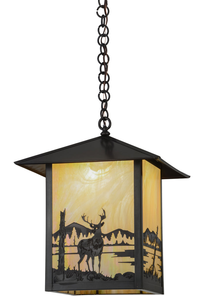 Meyda Tiffany Lighting 96327 Seneca One Light Pendant Outdoor Bronze / Dark