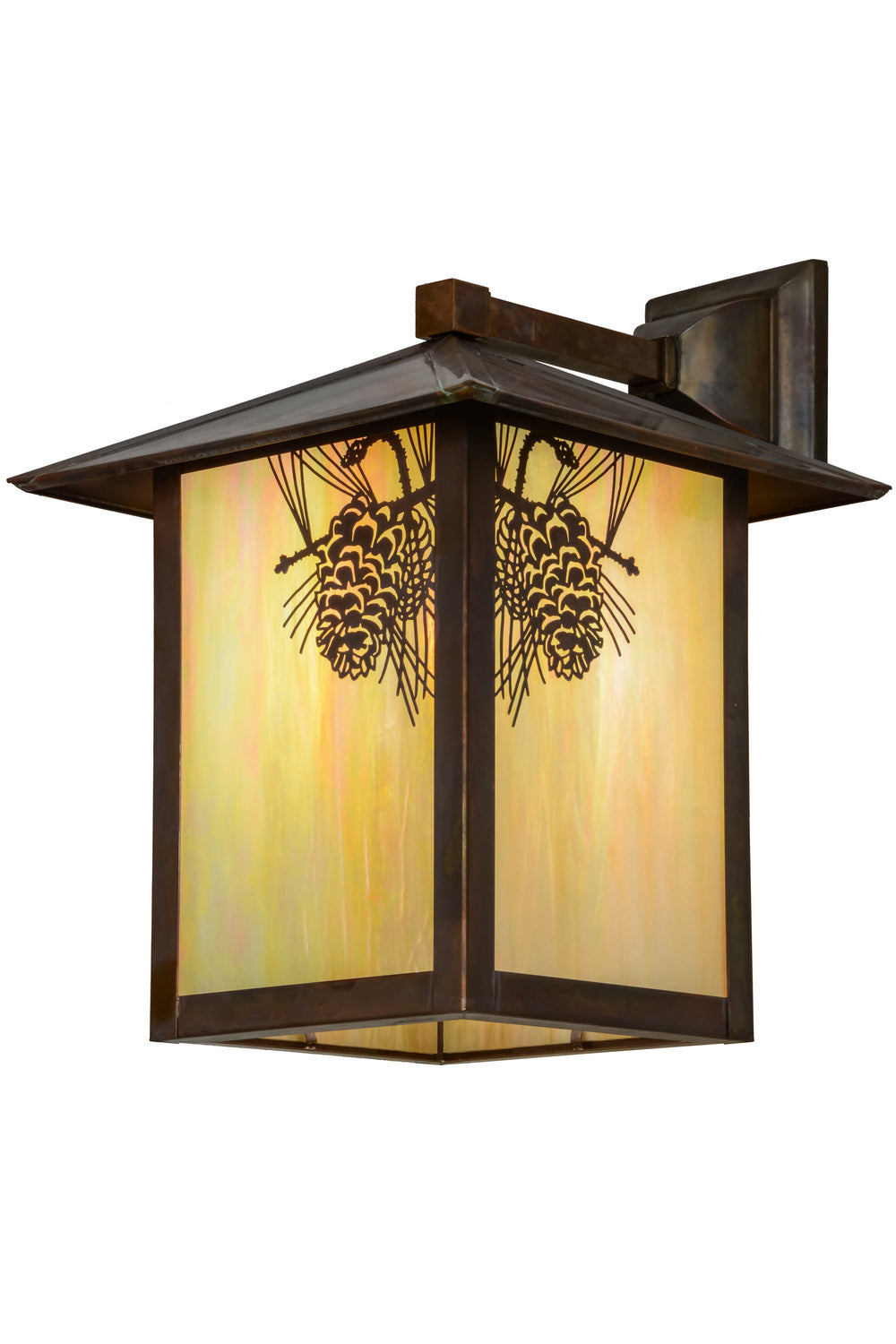 Meyda Tiffany Lighting 97209 Seneca One Light Wall Sconce Outdoor Copper/Antique/Verde