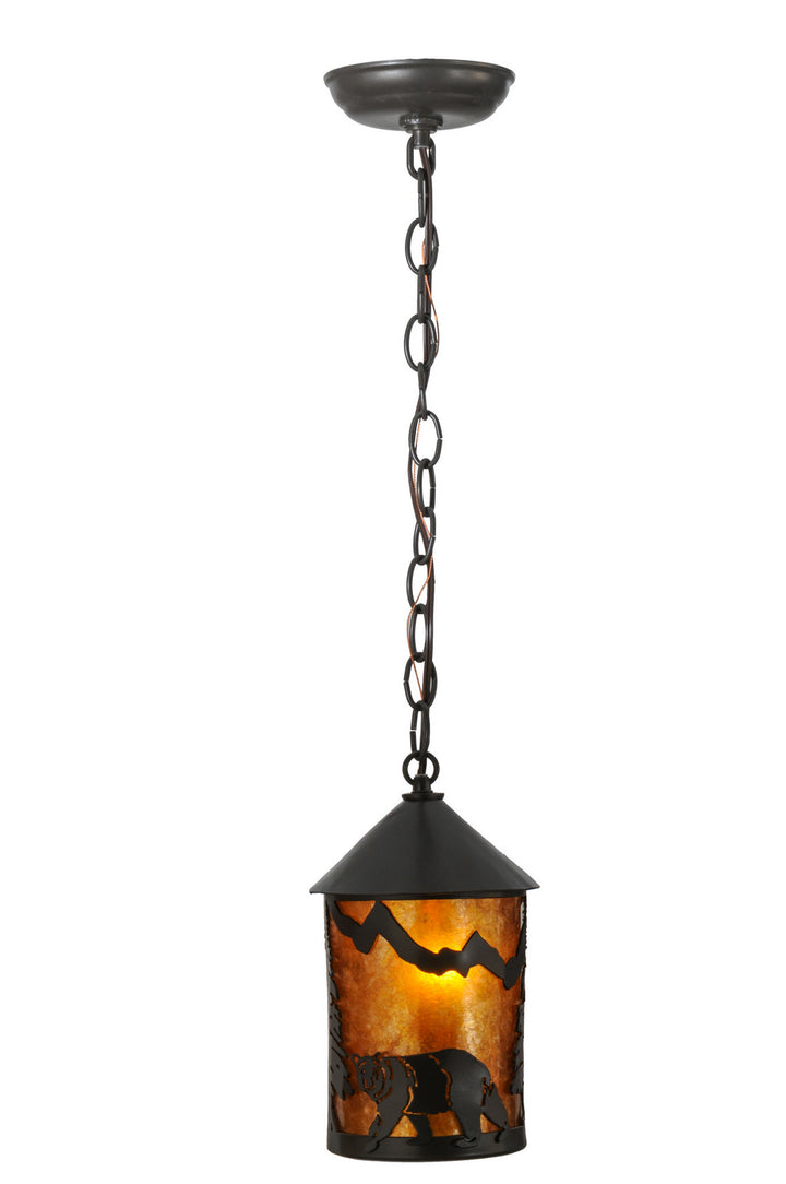 Meyda Tiffany Lighting 112953 Lone Bear One Light Mini Pendant Outdoor Bronze / Dark