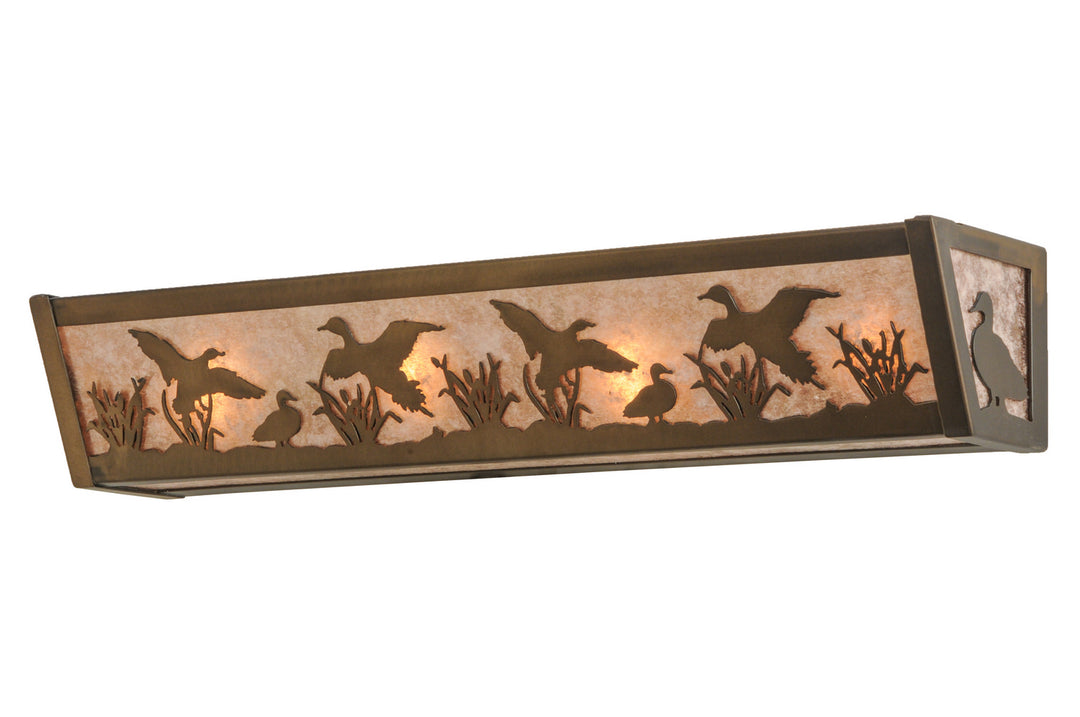 Meyda Tiffany Ducks In Flight 113060 Bath Vanity Light 24 in. wide - Antique Copper