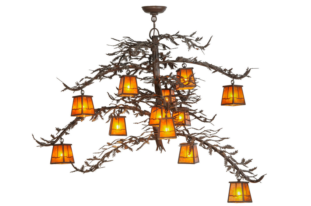 Meyda Tiffany Pine Branch 113655 Chandelier Light - Cafe-Noir
