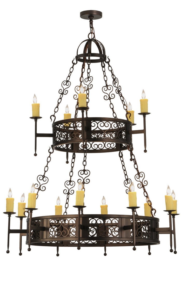 Meyda Tiffany Toscano 115334 Chandelier Light - Mahogany Bronze