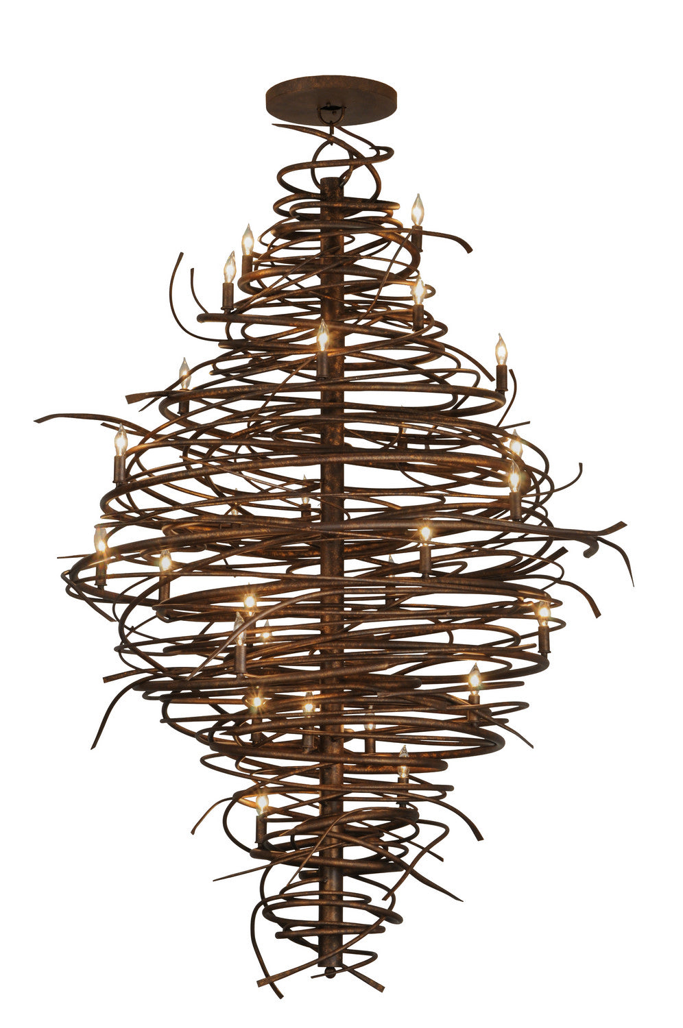 Meyda Tiffany Cyclone 115340 Chandelier Light - Rust,Custom