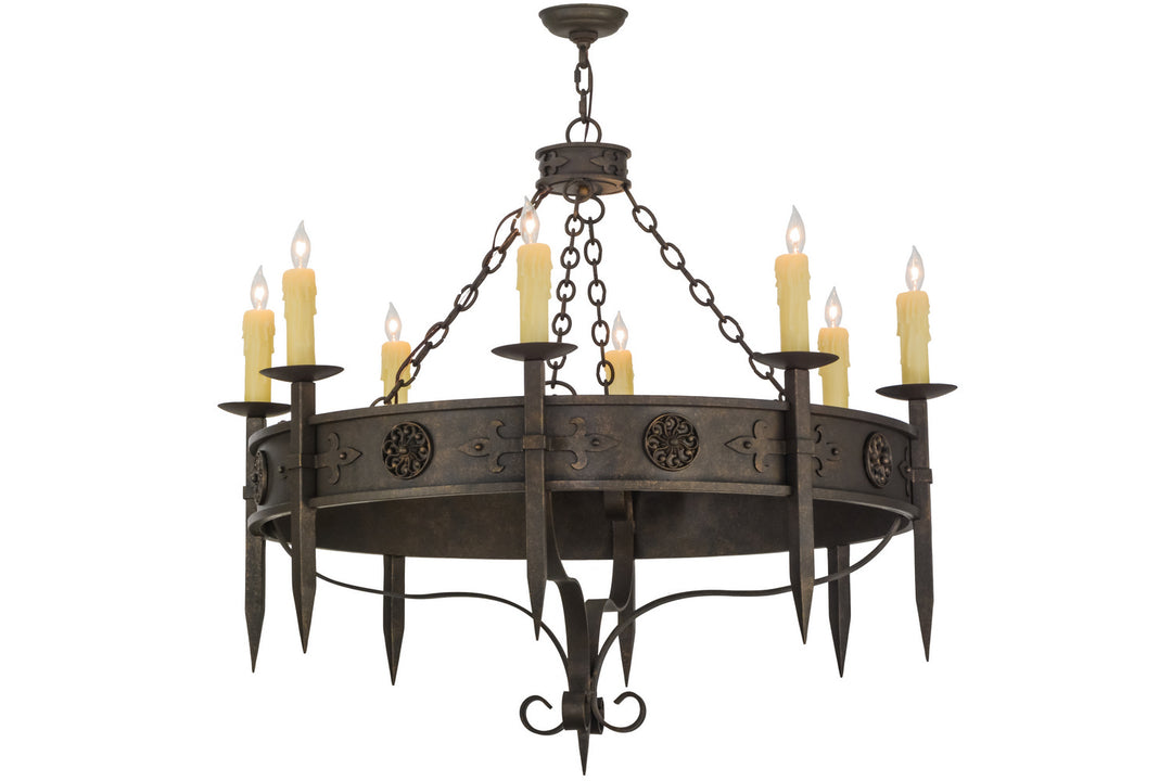 Meyda Tiffany Calandra 115641 Chandelier Light - Gilded Tobacco