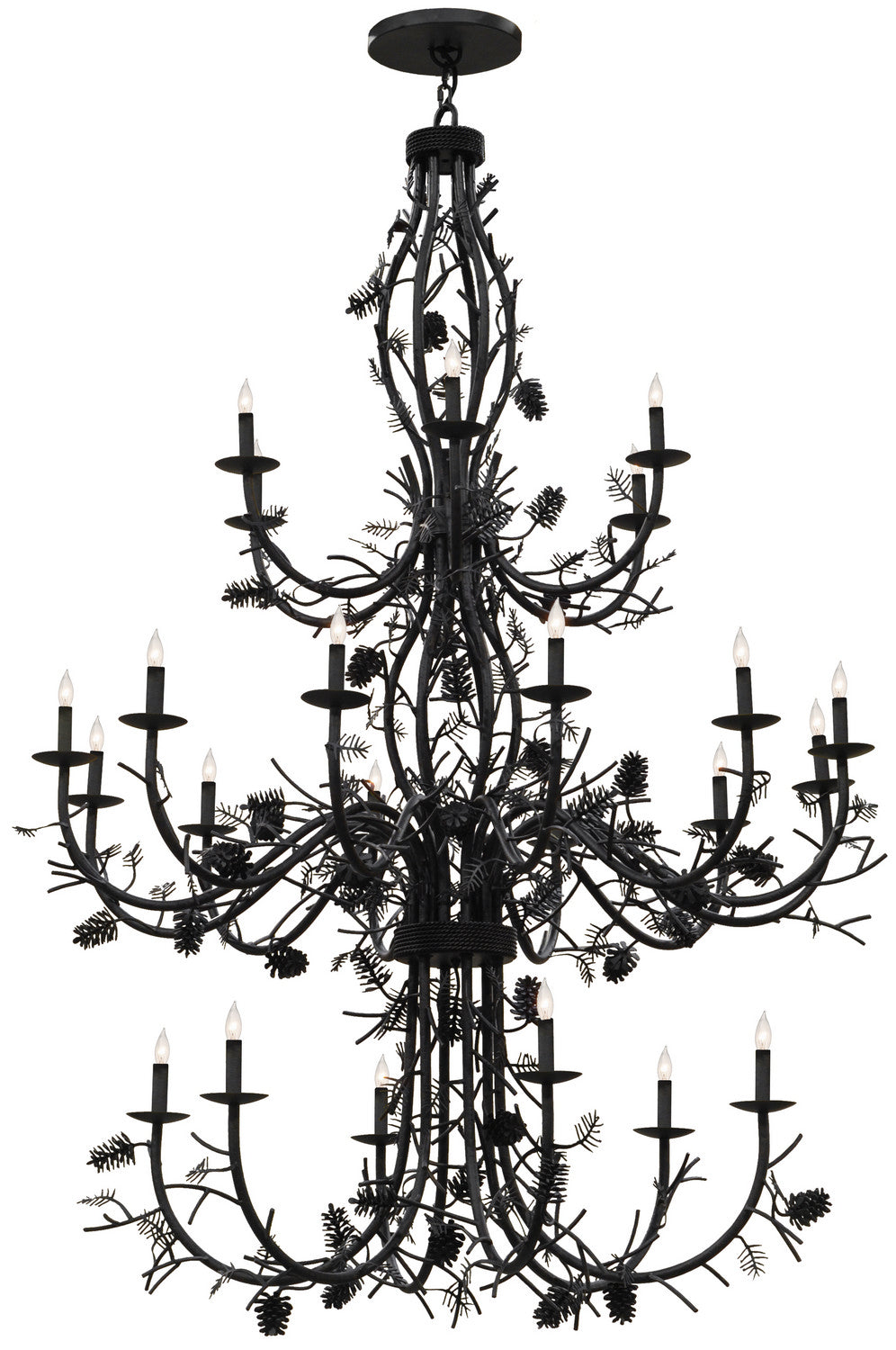 Meyda Tiffany Pinecone 119768 Chandelier Light - Chestnut