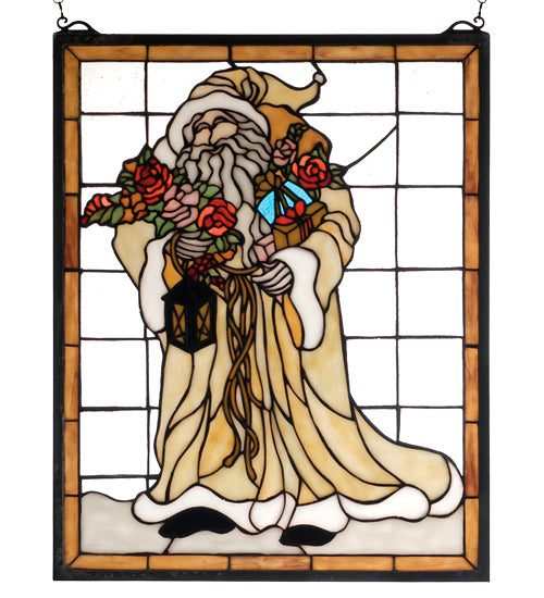 Meyda Tiffany Lighting 65264 Father Christmas Window Mirror Multicolored