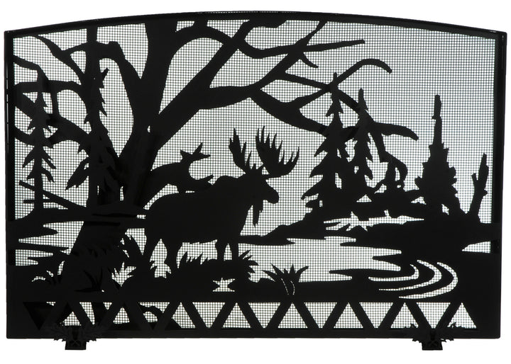 Meyda Tiffany Lighting 131936 Moose Creek Fireplace Screen Home Decor Black