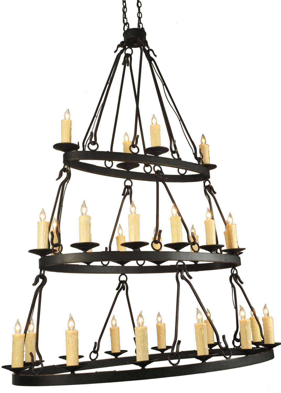 Meyda Tiffany Kenosha 132123 Chandelier Light - Pewter