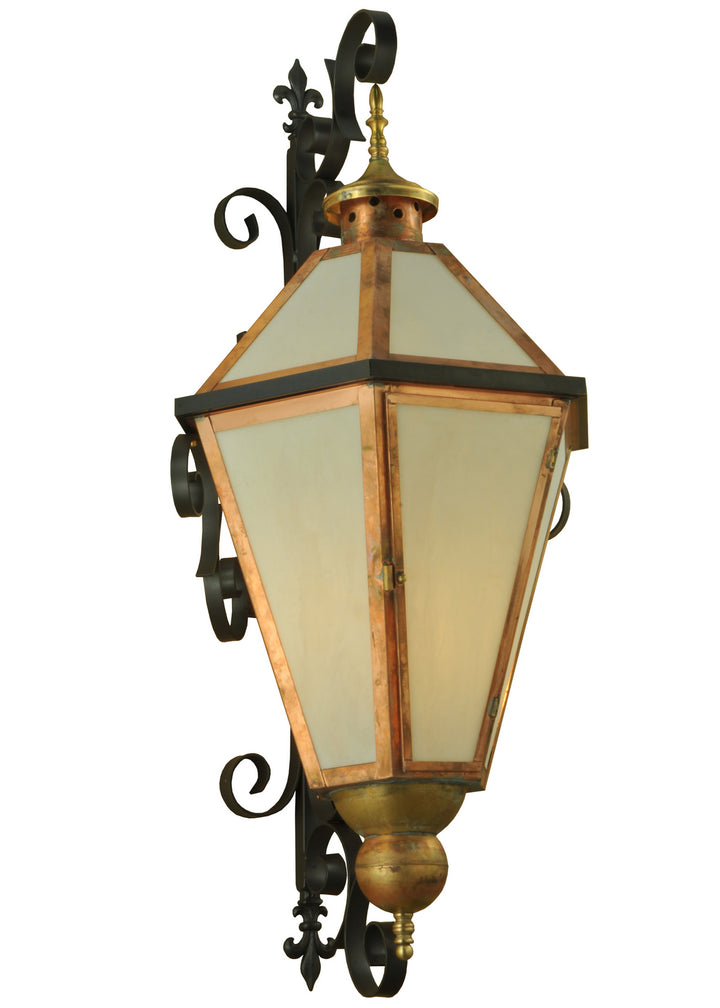 Meyda Tiffany Lighting 133279 Millesime One Light Wall Sconce Outdoor Two-Tone