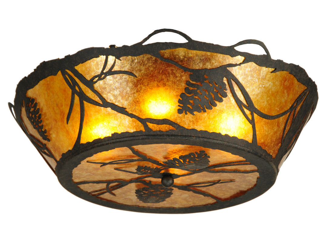 Meyda Tiffany Whispering Pines 135923 Ceiling Light - Mahogany Bronze
