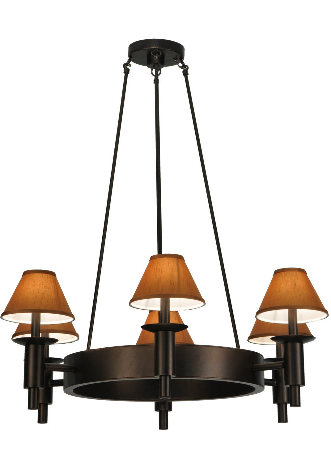 Meyda Tiffany Calais 136453 Chandelier Light - Mahogany Bronze