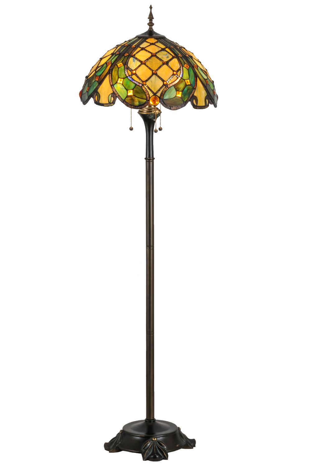 Meyda Tiffany Lighting 139421 Capolavoro Three Light Floor Lamp Lamp Bronze / Dark