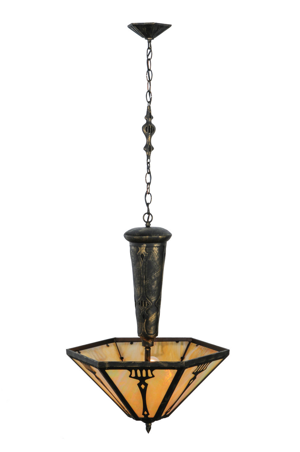 Meyda Tiffany Grenway 139494 Pendant Light - Antique Black/Bai