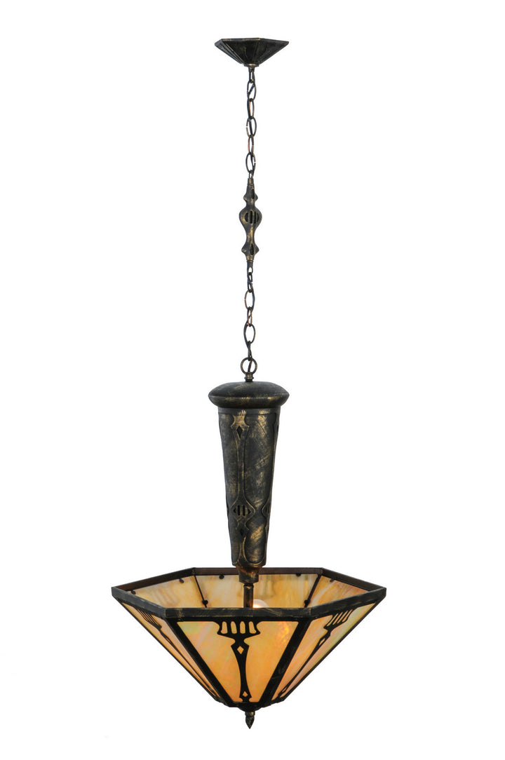 Meyda Tiffany Grenway 139494 Pendant Light - Antique Black/Bai