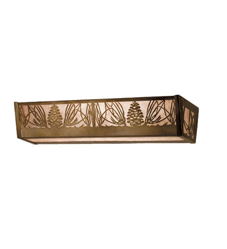 Meyda Tiffany Mountain Pine 14180 Bath Vanity Light 24 in. wide - Antique Copper