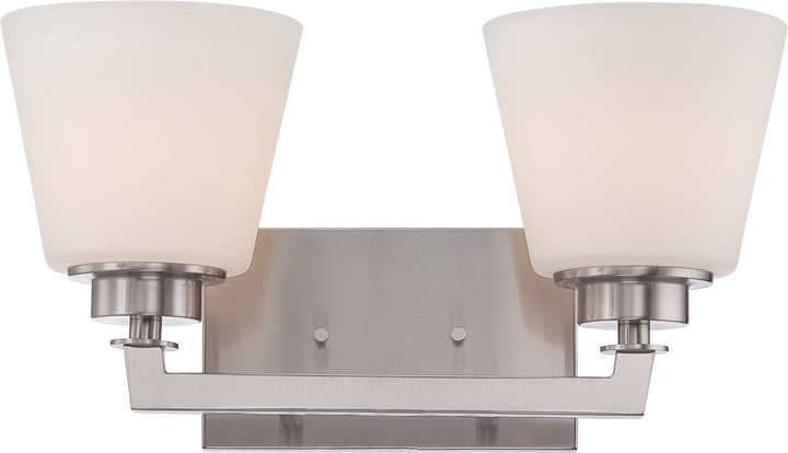 Nuvo Mobili 60-5452 Bath Vanity Light 16 in. wide - Brushed Nickel