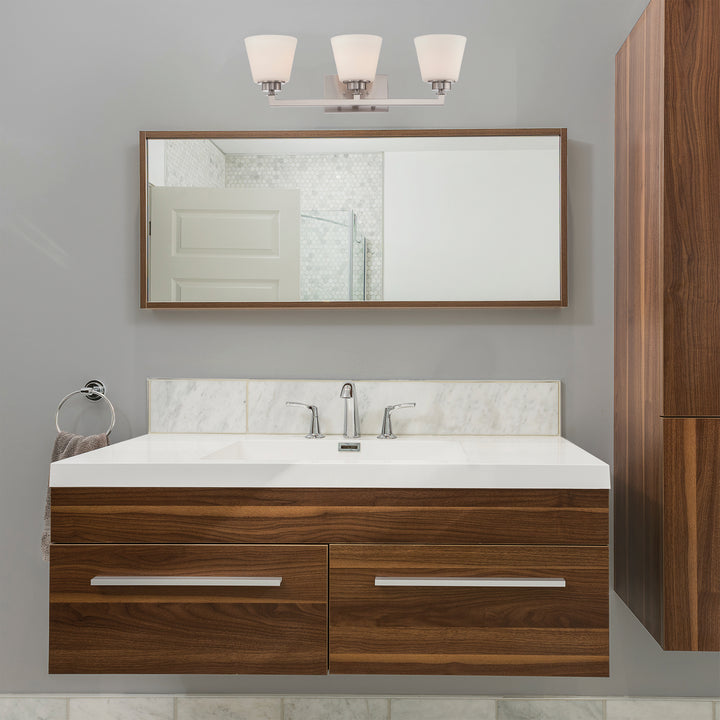 Nuvo Mobili 60-5453 Bath Vanity Light 25 in. wide - Brushed Nickel