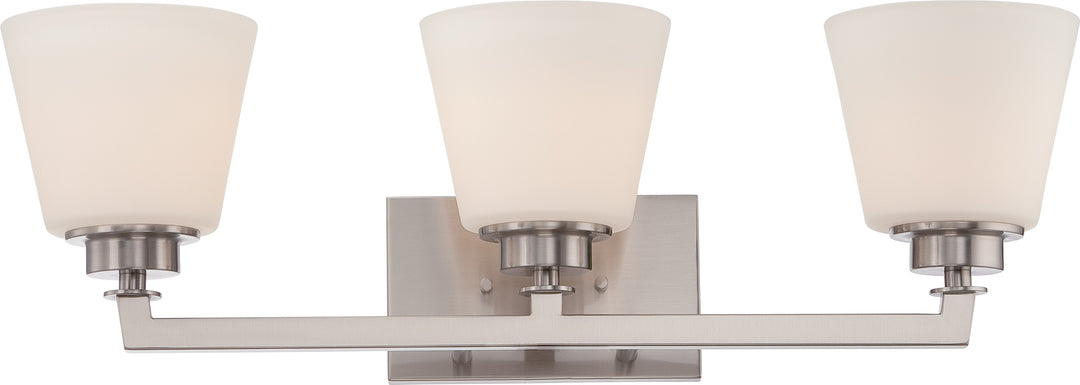 Nuvo Mobili 60-5453 Bath Vanity Light 25 in. wide - Brushed Nickel