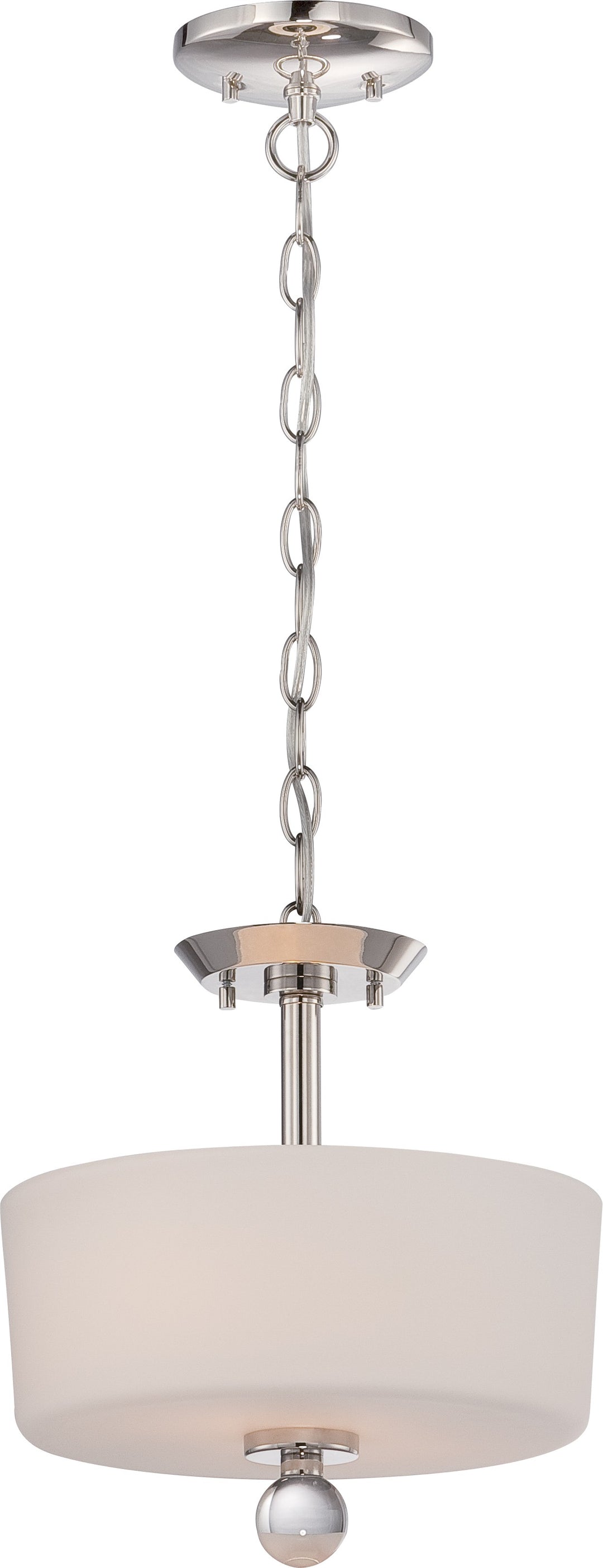 Nuvo Connie 60-5497 Ceiling Light - Polished Nickel / Satin White