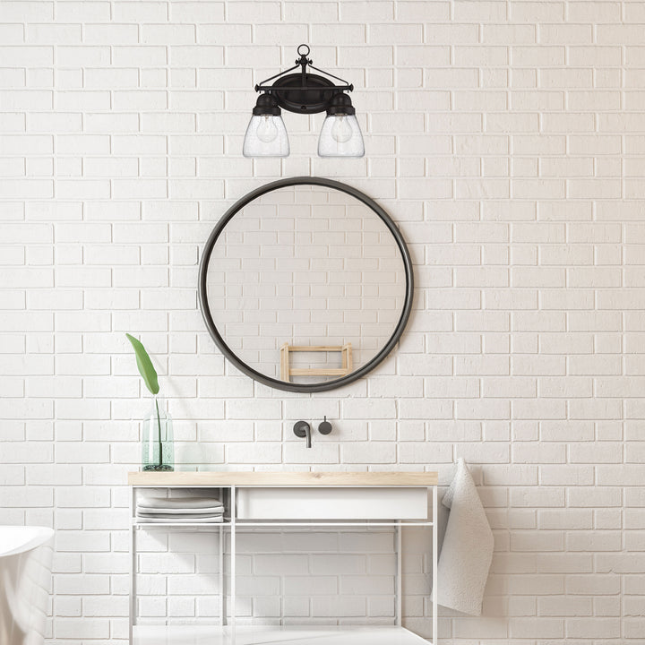 Nuvo Laurel 60-5542 Bath Vanity Light 13 in. wide - Sudbury Bronze
