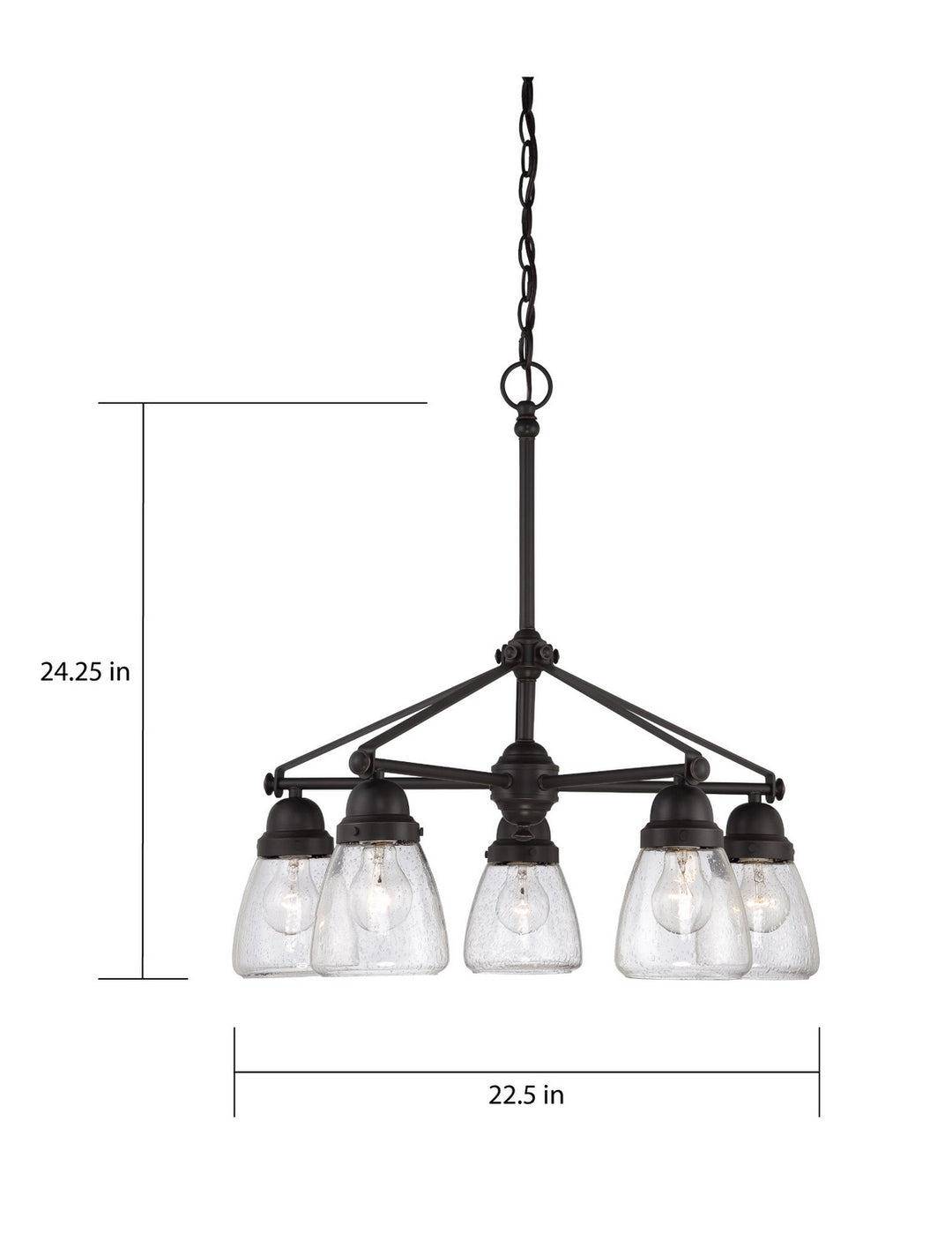 Nuvo Laurel 60-5545 Chandelier Light - Sudbury Bronze