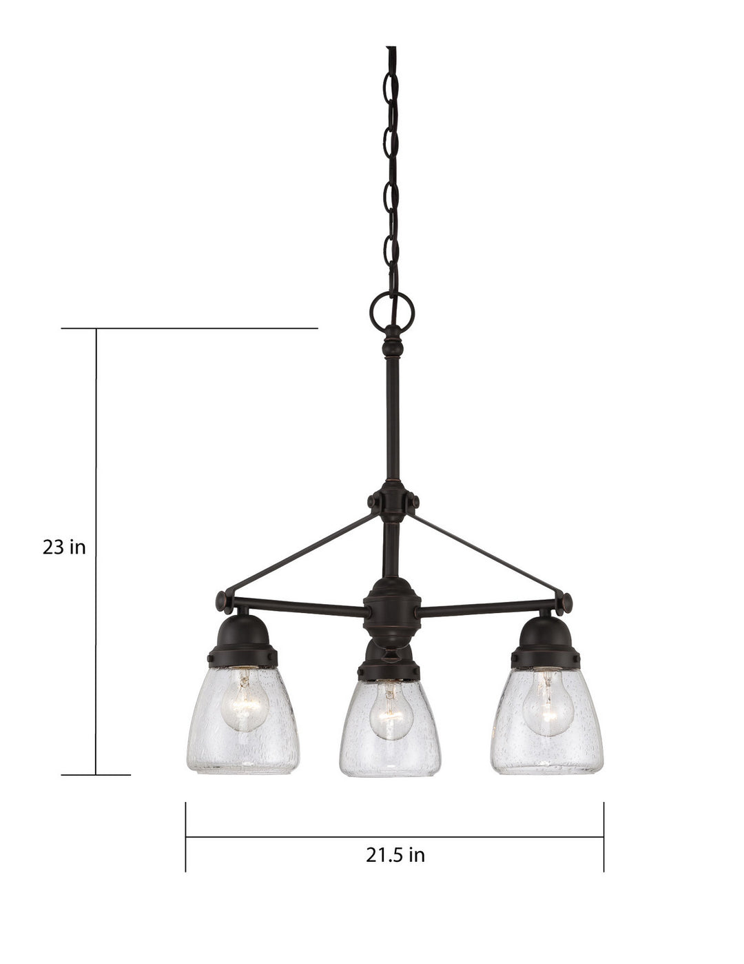 Nuvo Laurel 60-5546 Chandelier Light - Sudbury Bronze