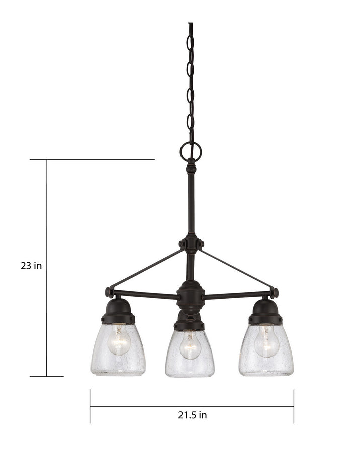 Nuvo Laurel 60-5546 Chandelier Light - Sudbury Bronze
