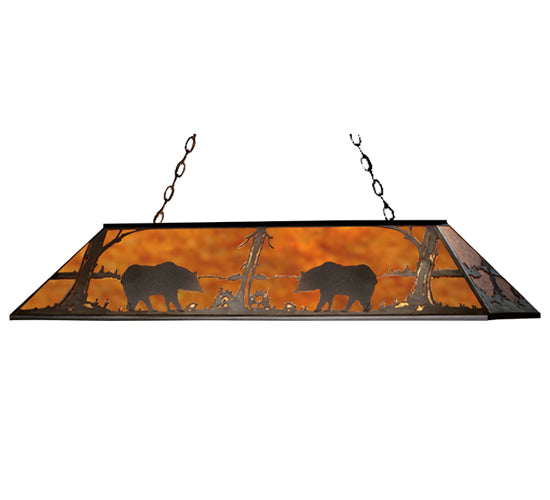 Meyda Tiffany Bear At Lake 65415 Pendant Light - Antique Brass