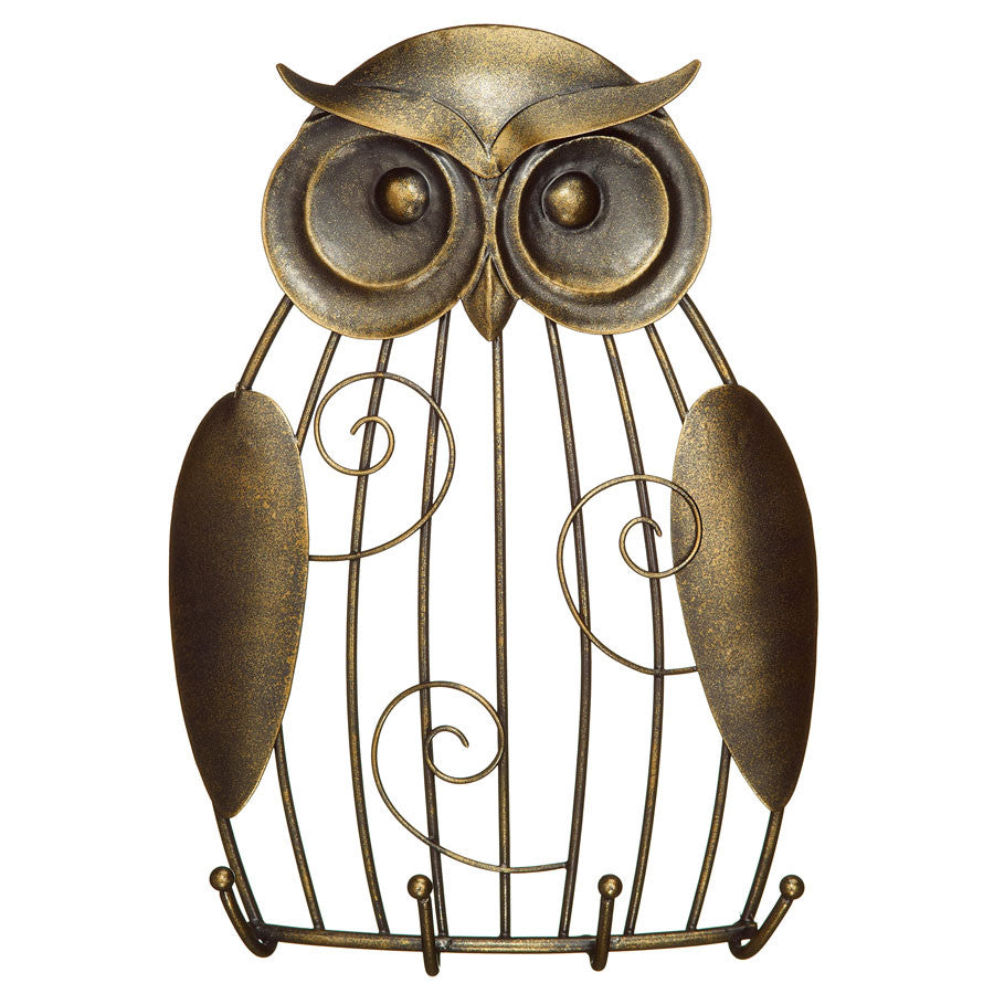 Decoflair & Decoglow DFA2186 Cage Keyring Holder Cage Keyring Holder - Owl Home Decor Bronze / Dark