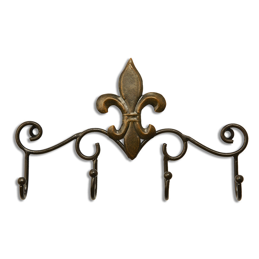 Decoflair & Decoglow DFA3137 Keyring Holder Keyring Holder - Fleur De Lis Home Decor Bronze / Dark