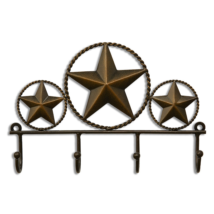 Decoflair & Decoglow DFA3142 Keyring Holder Keyring Holder - Stars Home Decor Bronze / Dark