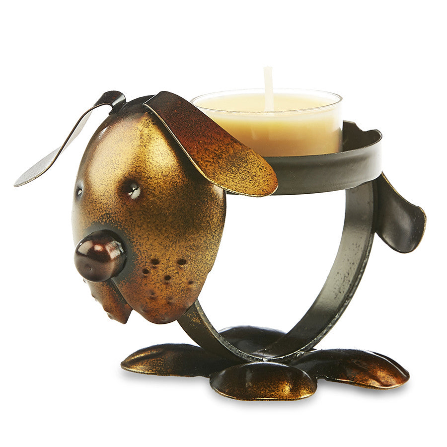 Decoflair & Decoglow DFA3673 Metal Animal Tealight Holder Metal Animal Tealight Holder - Dog Home Decor Two-Tone