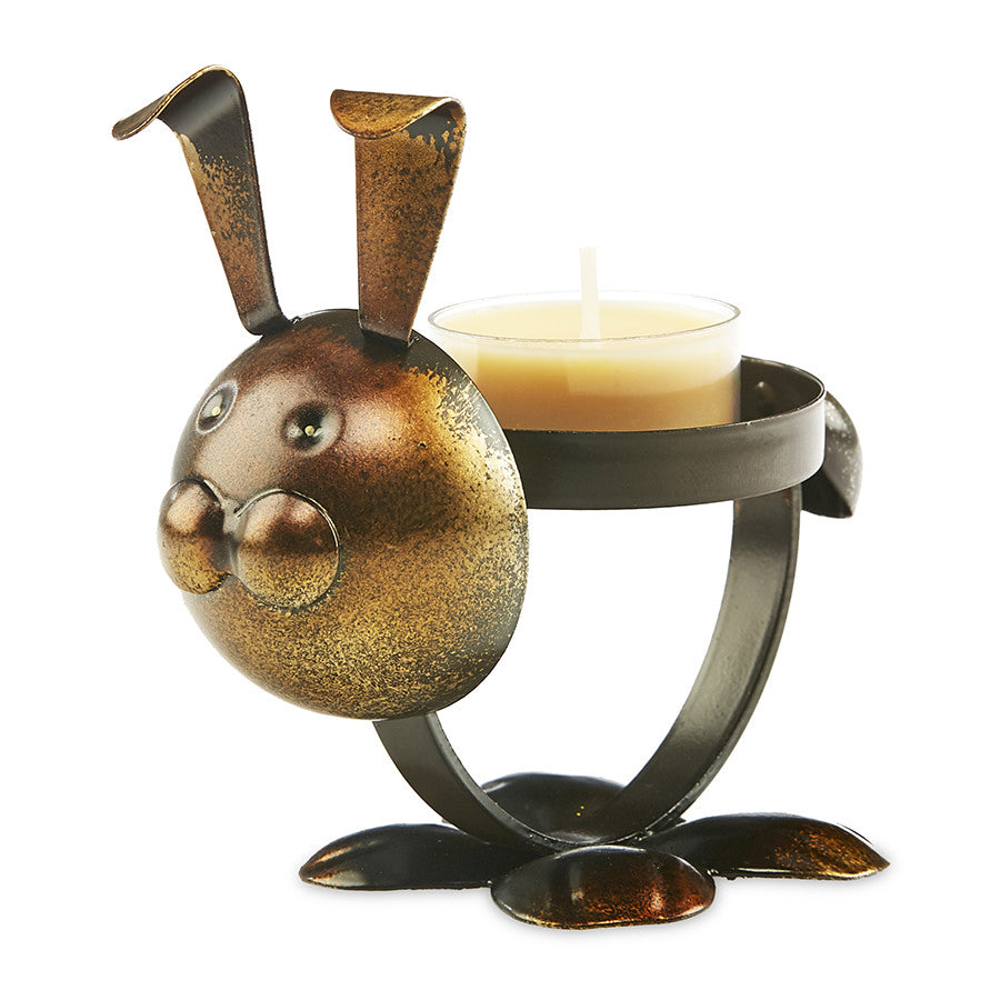 Decoflair & Decoglow DFA3675 Metal Animal Tealight Holder Metal Animal Tealight Holder - Rabbit Home Decor Two-Tone