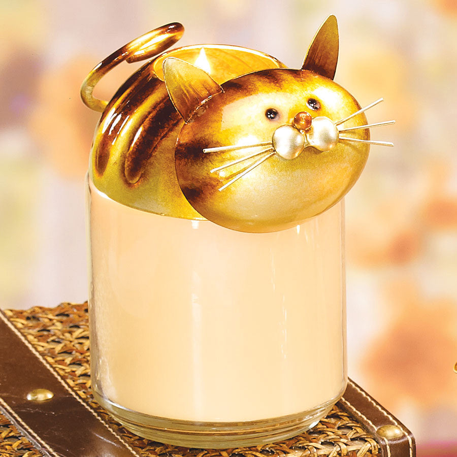 Decoflair & Decoglow JCT2223 Jar Topper Cat Jar Topper Home Decor Two-Tone